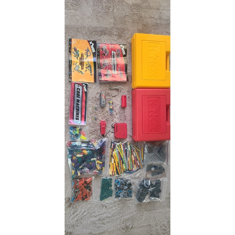 K'Nex  Mixed Lot Of‎ Pieces Red And Yellow Case
